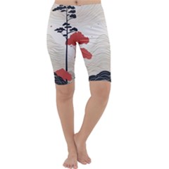 Japanese Nature Spring Garden Cropped Leggings  by Ndabl3x