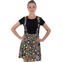 Mental Emojis Emoticons Icons Velvet Suspender Skater Skirt View1