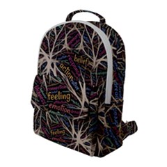 Mental Human Experience Mindset Pattern Flap Pocket Backpack (large) by Paksenen