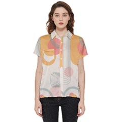 Lines Boho Poster Contemporary Short Sleeve Pocket Shirt by Bedest