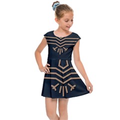 Eagle Bird Kids  Cap Sleeve Dress by Cendanart