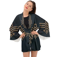 Eagle Bird Long Sleeve Kimono by Cendanart