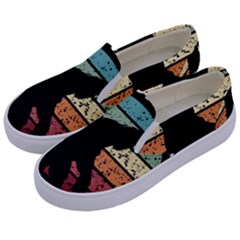 Monster Yeti Social Distance Monkey Kids  Canvas Slip Ons by Cendanart