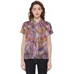 Abstract Flow Vi Short Sleeve Pocket Shirt by kaleidomarblingart