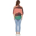 Brown Mountain Illustration Sunset Digital Art Mountains Women s Quarter Sleeve Pocket Shirt View4