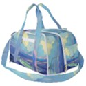 Mountains And Trees Illustration Painting Clouds Sky Landscape Burner Gym Duffel Bag View2