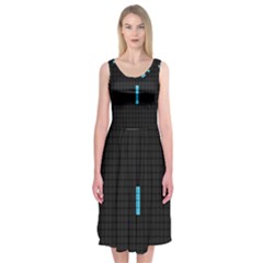 Tetris Game Midi Sleeveless Dress by Cendanart