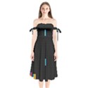 Tetris Game Shoulder Tie Bardot Midi Dress View1