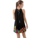 Tetris Game Halter Tie Back Chiffon Dress View2