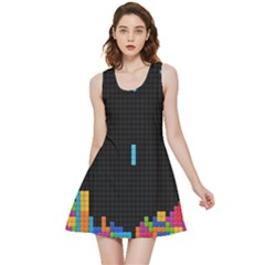 Tetris Game Inside Out Reversible Sleeveless Dress by Cendanart