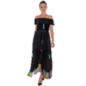 Tetris Game Off Shoulder Open Front Chiffon Dress View1