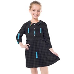 Tetris Game Kids  Quarter Sleeve Shirt Dress by Cendanart