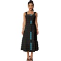 Tetris Game Square Neckline Tiered Midi Dress View1