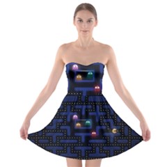 Retro Games Strapless Bra Top Dress by Cendanart