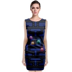 Retro Games Sleeveless Velvet Midi Dress by Cendanart