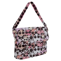 Cute Dog Seamless Pattern Background Buckle Messenger Bag by Grandong