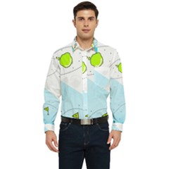 Astronaut Spaceship Men s Long Sleeve Pocket Shirt  by Bedest