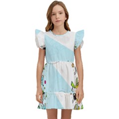 Astronaut Spaceship Kids  Winged Sleeve Dress by Bedest