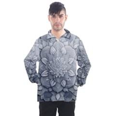 Flower Ornament Graphic Ornate Men s Half Zip Pullover by Bedest