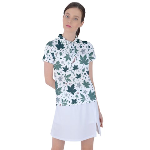 Leaves Nature Bloom Women s Polo T-shirt by Bedest