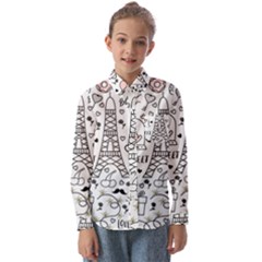 Big Collection With Hand Drawn Objects Valentines Day Kids  Long Sleeve Shirt by Bedest