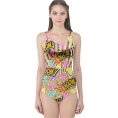 Colorful Pop Art One Piece Swimsuit by CoolDesigns