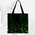 Shamrock Leaves Fall Dark Green Zipper Grocery Tote Bag View1