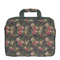 Forest Green Plumeria Hibiscus Flowers 13  Shoulder Laptop Bag  View4