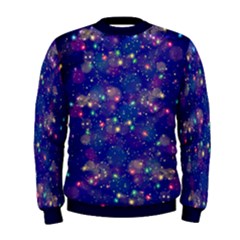 Xmas Lights Purple Christmas Party Comfy Mens Sweatshirt by CoolDesigns