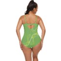 Pale Green Amoeba Pattern Cut-Out Retro Full Coverage Swimsuit View4