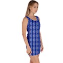 Blue Geometric Abstract Pattern Bodycon Dress View3