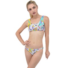 Tridimensional Pastel Shapes Background Memphis Style The Little Details Bikini Set by Bedest