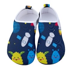 Big Set Cute Astronauts Space Planets Stars Aliens Rockets Ufo Constellations Satellite Moon Rover V Men s Sock-style Water Shoes by Bedest