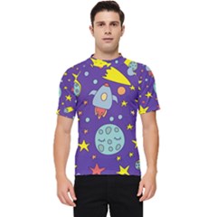 Card With Lovely Planets Men s Short Sleeve Rash Guard by Bedest