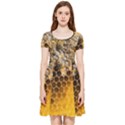 Honeycomb With Bees Inside Out Cap Sleeve Dress View3