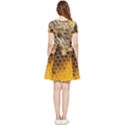 Honeycomb With Bees Inside Out Cap Sleeve Dress View4