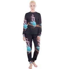 Stuck On Saturn Astronaut Planet Space Women s Lounge Set by Cendanart