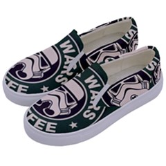 Stormtrooper Coffee Kids  Canvas Slip Ons by Cendanart