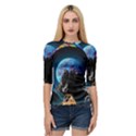 Aesthetic Psychedelic Drawings Art Acid Space Quarter Sleeve Raglan T-Shirt View1