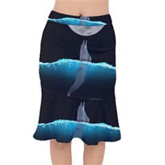 Dolphin Moon Water Short Mermaid Skirt by Ndabl3x