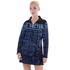 Doctor Who Tardis Women s Long Sleeve Casual Dress by Cendanart