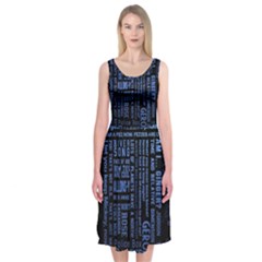 Doctor Who Tardis Midi Sleeveless Dress by Cendanart