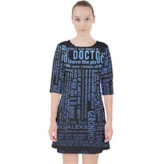 Doctor Who Tardis Quarter Sleeve Pocket Dress by Cendanart