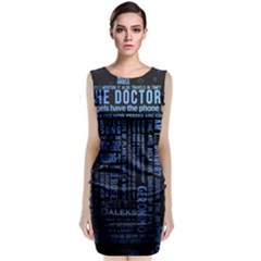 Doctor Who Tardis Sleeveless Velvet Midi Dress by Cendanart