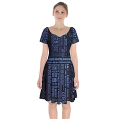 Doctor Who Tardis Short Sleeve Bardot Dress by Cendanart