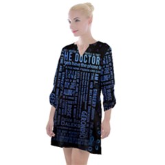 Doctor Who Tardis Open Neck Shift Dress by Cendanart