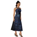 Doctor Who Tardis Sleeveless Cross Front Cocktail Midi Chiffon Dress View3