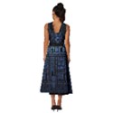 Doctor Who Tardis Sleeveless Cross Front Cocktail Midi Chiffon Dress View4