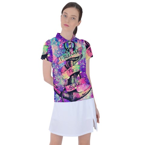 Anchor Purple Space Women s Polo T-shirt by Bedest