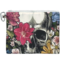 Skull Flowers American Native Dream Catcher Legend Canvas Cosmetic Bag (xxxl) by Bedest